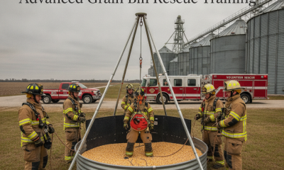 Escambia County Fire Rescue and Jay Firefighters Complete Advanced Grain Bin Rescue Training