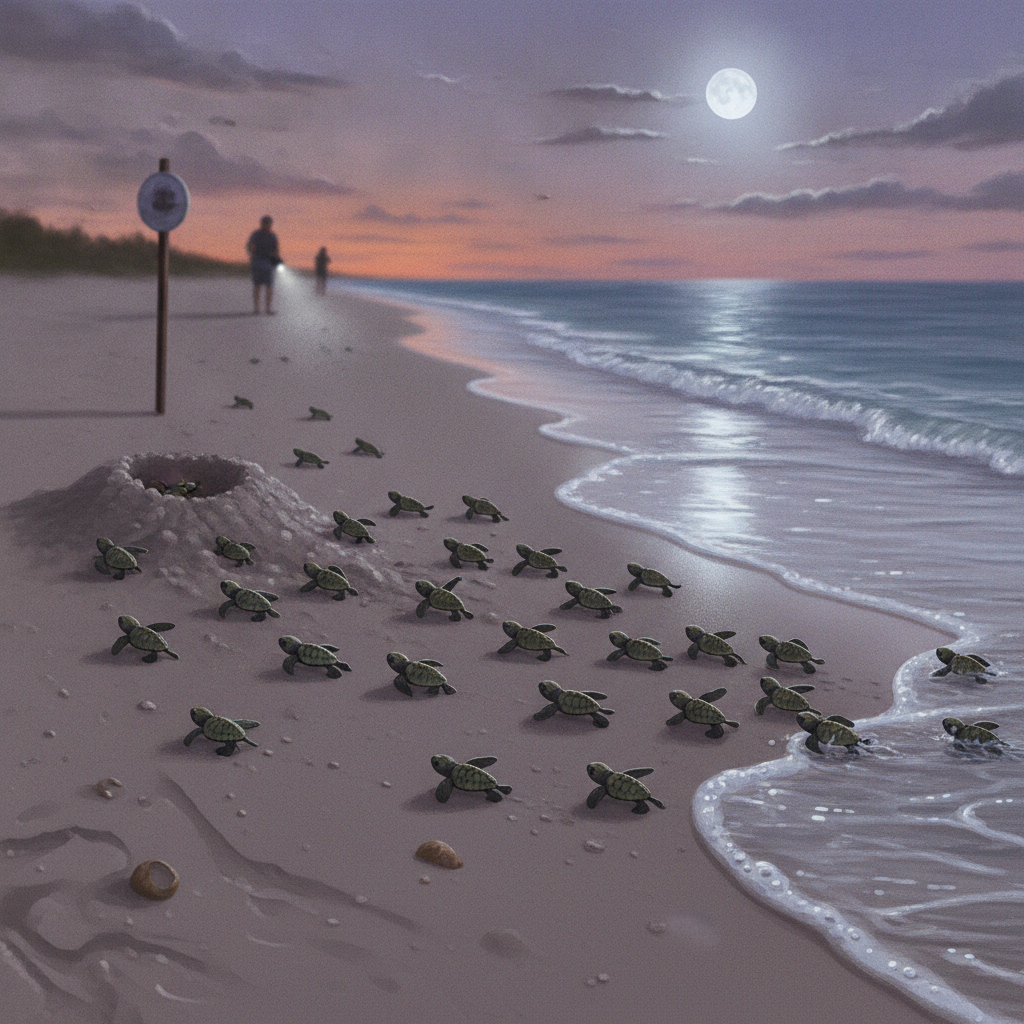 First Sea Turtle Nest of the Season Hatches on Pensacola Beach, Sending 123 Hatchlings to the Gulf