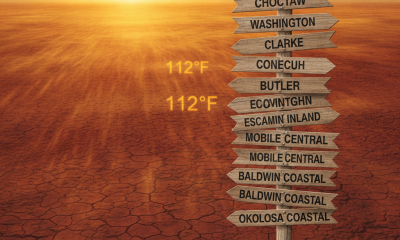Heat Advisory: Choctaw; Washington; Clarke; Wilcox; Monroe; Conecuh; Butler; Crenshaw; Escambia; Covington; Mobile Inland; Baldwin Inland; Mobile Central; Baldwin Central; Mobile Coastal; Baldwin Coastal; Escambia Inland; Escambia Coastal; Santa Rosa Inland; Santa Rosa Coastal; Okaloosa Inland; Okaloosa Coastal; Wayne; Perry; Greene; Stone; George