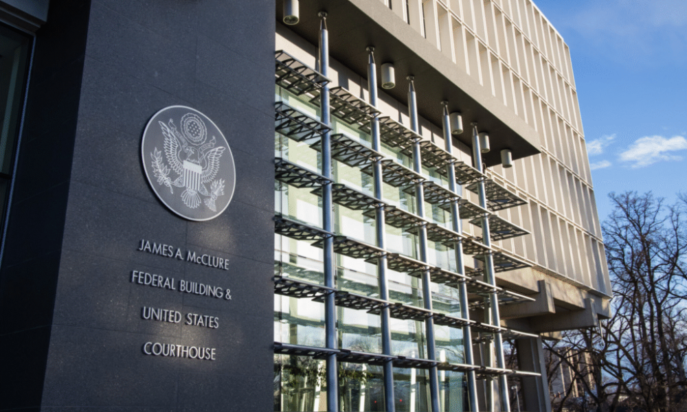 Exterior view of the James A. McClure Federal Building and Courthouse, showcasing modern — 14th amendment abortion ruling