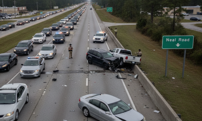 Multi-Vehicle Crash Temporarily Blocks Northbound Highway 29 in Cantonment