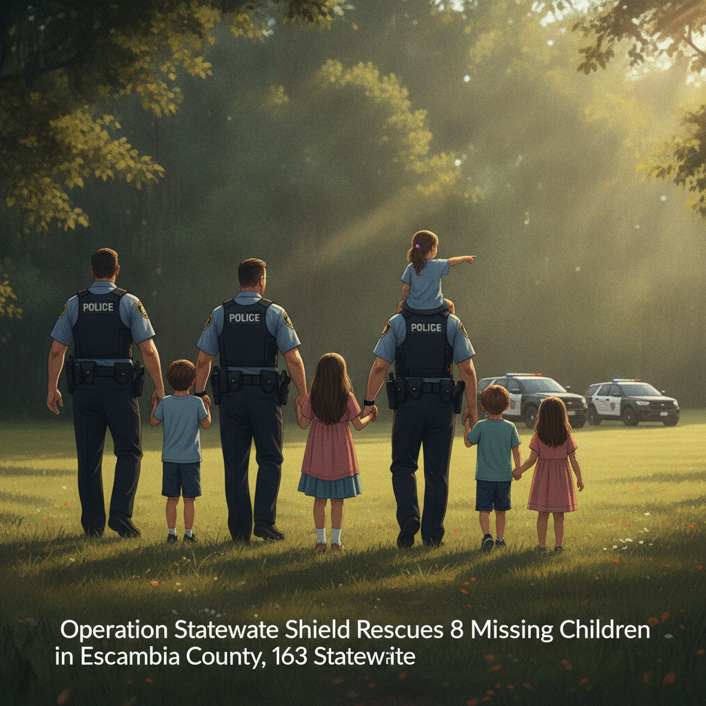 Operation Statewide Shield Rescues 8 Missing Children in Escambia County, 163 Statewide