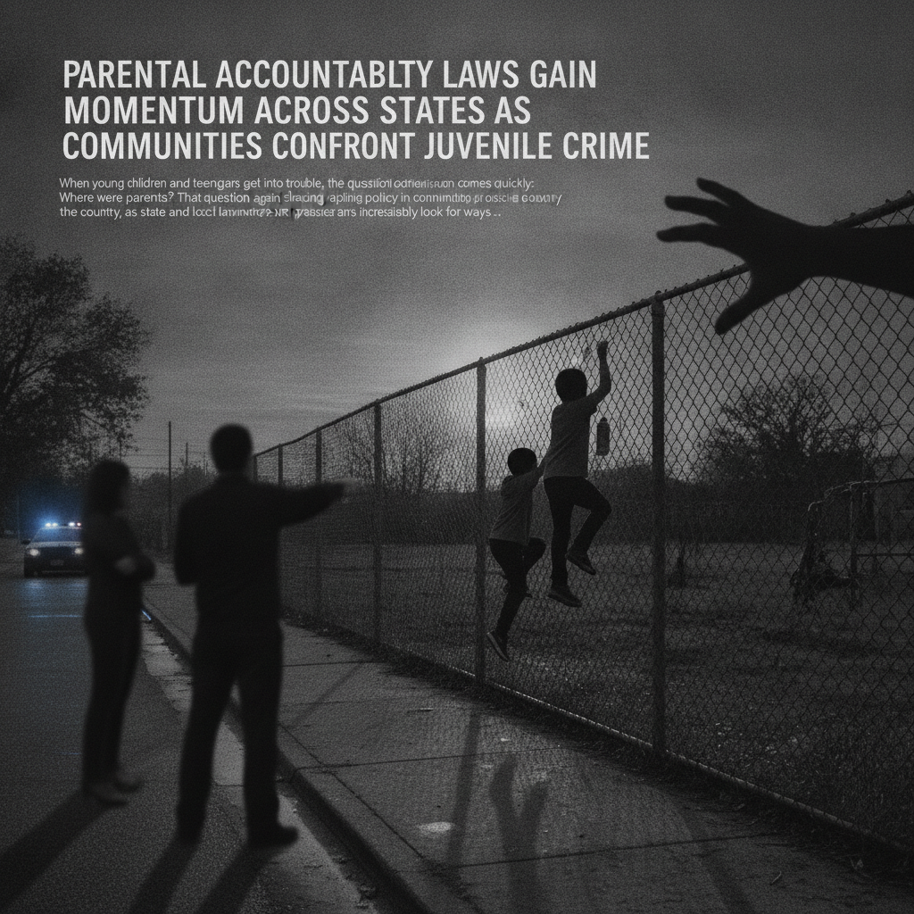 Parental Accountability Laws Gain Momentum Across States as Communities Confront Juvenile Crime