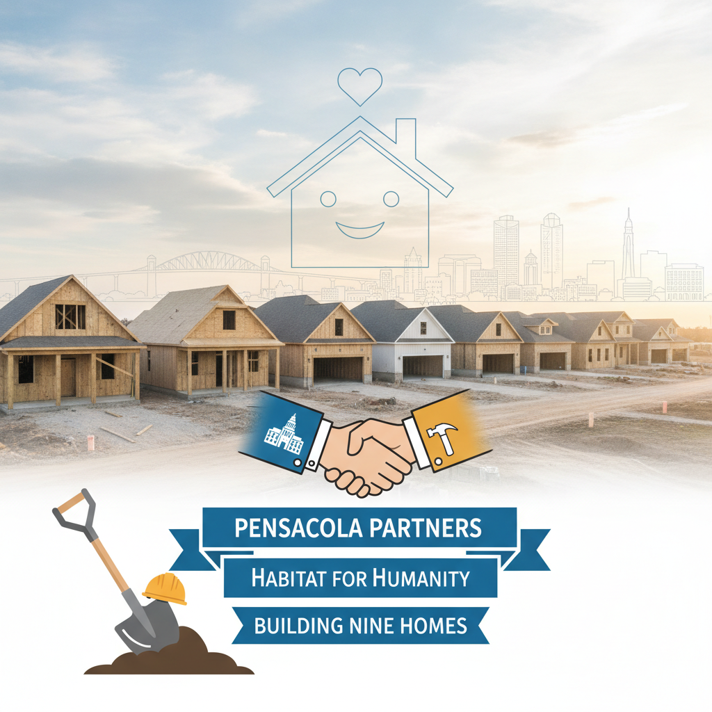 Pensacola Partners with Habitat for Humanity to Build Nine Homes at Former Malcolm Yonge Center Site