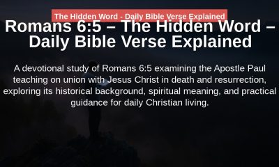 Romans 6:5 daily Bible verse devotional title graphic