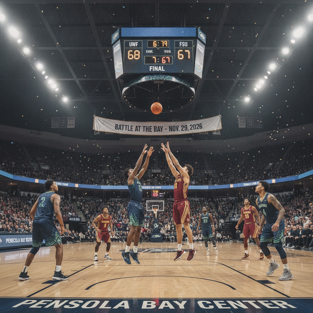 UWF Men’s Basketball to Host Florida State in Historic ‘Battle at the Bay’ at Pensacola Bay Center