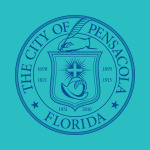 Seal of the City of Pensacola featuring a hand holding a quill and various symbols. — selection committee meetings