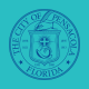 Seal of the City of Pensacola featuring a hand holding a quill and various symbols. — selection committee meetings