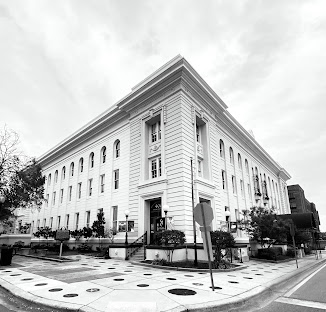 Grand neoclassical civic building Pensacola Little Theatre