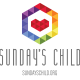Sunday Child logo with colorful geometric heart