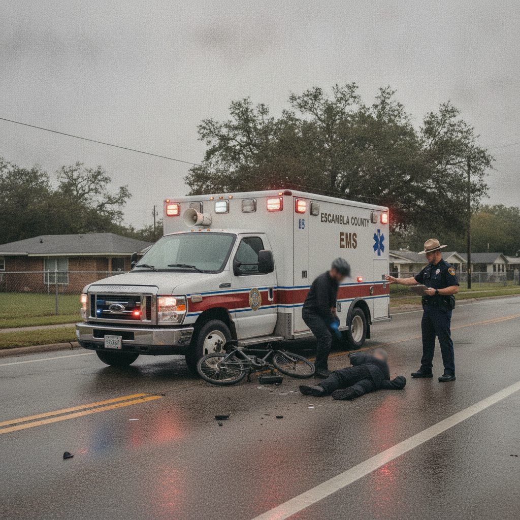ambulance crash W Street Pensacola