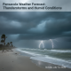 Dark storm clouds over Pensacola beach with lightning striking the ocean, indicating a severe — pensacola weather forecast