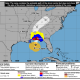 Map showing the projected path and impact zones of Hurricane Isaias approaching the Gulf Coas — Hurricane Isaias Pensacola
