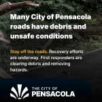 pensacola road closures hurricane isaias
