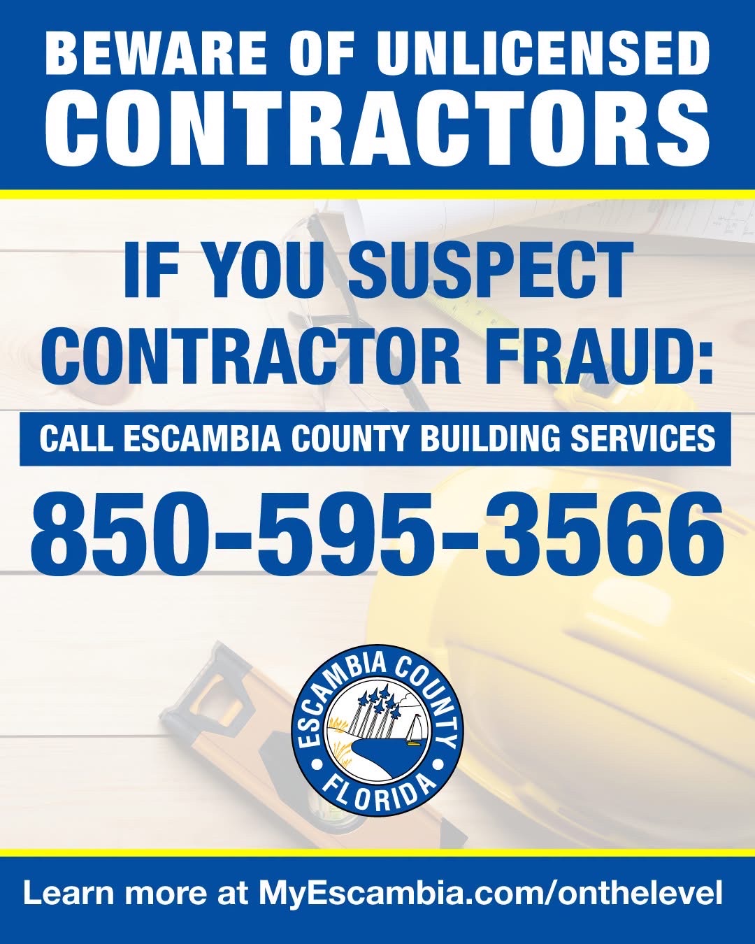Escambia County unlicensed contractors