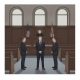 Illustration of three suited men in a courtroom, with U.S. and Florida flags behind the judge; Brandon Garrett Ursrey case.
