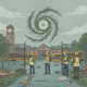 Workers assess damage at a school with flooded grounds and overturned school buses, de — Escambia County Schools reopening