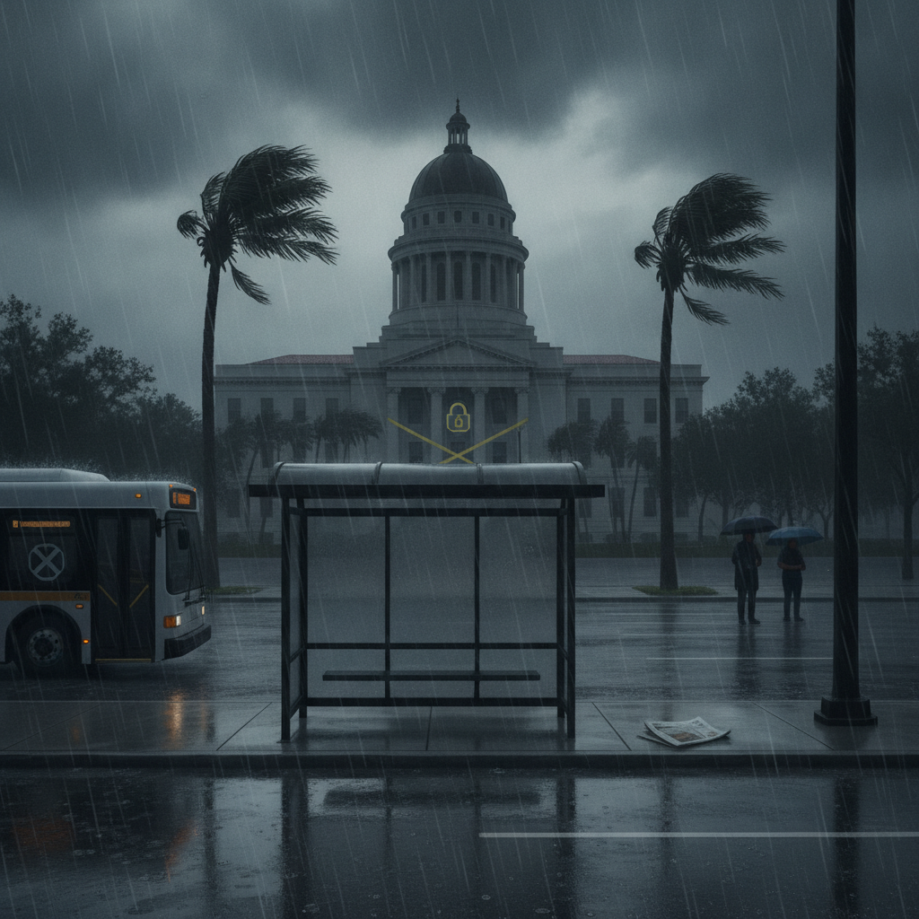 cierres por tormenta en Escambia County