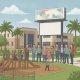 Concept rendering of colorful play equipment featured in the Pensacola Fricker Center playground vote.