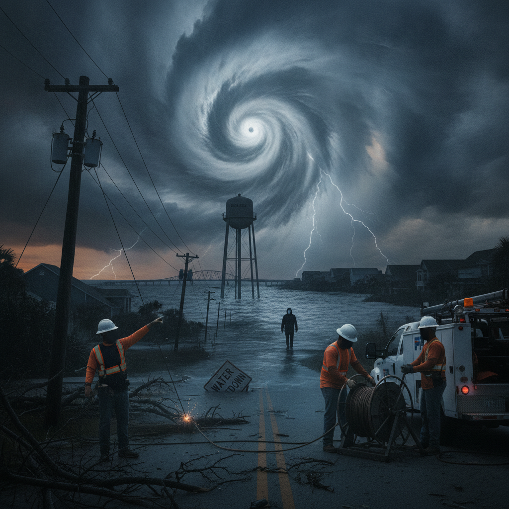 Utility workers respond to power outages in Escambia County as Hurricane Isaias approaches — Escambia County Power Outages