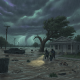 Weather alert graphic displaying the Escambia County hurricane warning for inland areas including Century and Molino.