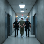 Courtroom illustration representing the Michael Ray Pennington Panama City federal prison sentencing case.