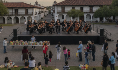 A lively outdoor concert featuring a chamber ensemble with an audience gathere — Pensacola Symphony Orchestra Free Concert
