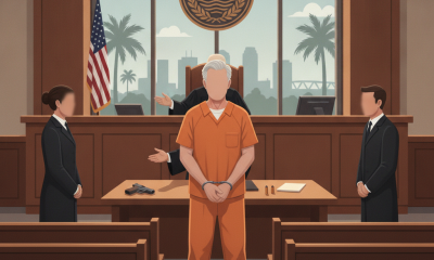 Símbolos de justicia y sede del Tribunal del Distrito Norte de Florida.