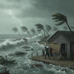 Families boarding up a house as strong winds and waves from Hurricane Isaias impact the coast — Hurricane Isaias Pensacola